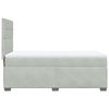 vidaXL Boxspringbett mit Matratze Hellgrau 90x190 cm Samt