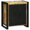vidaXL Badezimmerm&ouml;bel-Set mit Regal 4 pcs Braun Massives Mangoholz