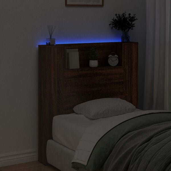 vidaXL Kopfteil Braun Eichen-Optik 100 x 16,5 x 103,5 cm Holzwerkstoff