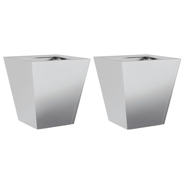 vidaXL Pflanzkübel 2 Stk. 30x30x30 cm Verzinkter Stahl