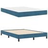 vidaXL Boxspringbett mit Matratze Dunkelblau 160 x 210 cm Stoff