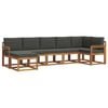 vidaXL Outdoor-Sofagarnitur 7 Stk. Natur und Anthrazit