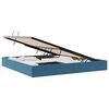vidaXL Ottoman Bettgestell mit Speicher Dunkelblau 200 x 200 cm Samt