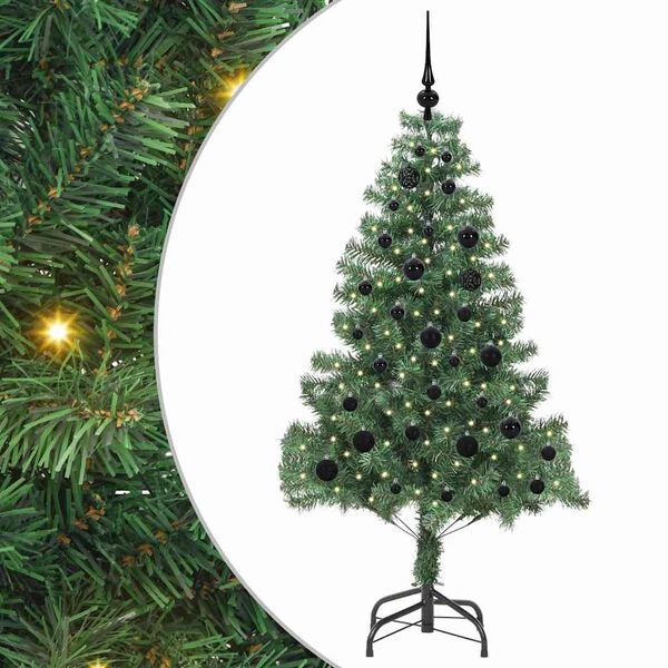 vidaXL Weihnachtsbaum mit 150 LEDs mit St&auml;nder Gr&uuml;n 150 cm PVC