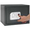 vidaXL Digitaler Safe mit Schloss Dunkelgrau 35 x 25 x 25 cm Stahl