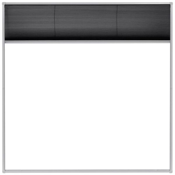 vidaXL Insektenschutz-Plissee f&uuml;r Fenster Aluminium 120x120 cm
