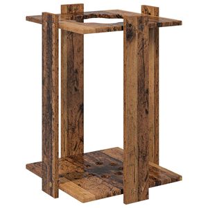 vidaXL Angelrutenhalter Holzwerkstoff 42 x 43 x 60 cm Altholz