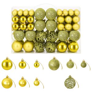 vidaXL Weihnachtskugeln 100 Stk. Hellgr&uuml;n 3 / 4 / 6 cm