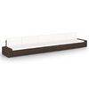 vidaXL 5-tlg. Garten-Lounge-Set mit Kissen Braun Poly Rattan