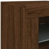 vidaXL Sideboard mit LED-Leuchten Braun Eichen-Optik 164x37x67 cm