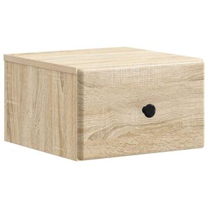 vidaXL Wandmontierter Nachttisch Sonoma-Eiche 34,5 x 33 x 20 cm