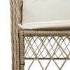 vidaXL 5-tlg. Garten-Essgruppe mit Kissen Beige Poly Rattan