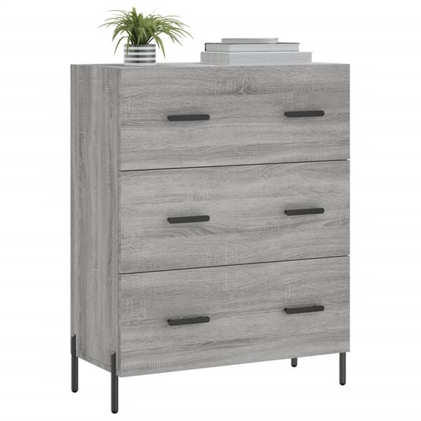 vidaXL Sideboard Grau Sonoma 69,5x34x90 cm Holzwerkstoff