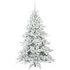 vidaXL K&uuml;nstlicher klappbarer Weihnachtsbaum Wei&szlig; 180 cm PVC und Stahl
