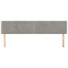 vidaXL Kopfteile Hellgrau 160x5x78/88 cm Samt