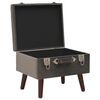 vidaXL Hocker mit Stauraum 3 Stk. Grau Samt