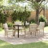 vidaXL Garten Essgruppe mit Kissen 5 pcs Beige Poly-Rattan