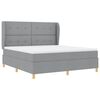 vidaXL Boxspringbett mit Matratze Hellgrau 200 x 180 cm Stoff