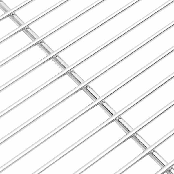 vidaXL Grillrost Silber 47 x 32.5 cm Edelstahl