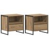 vidaXL Nachttisch 2 stk. Artisan-Eiche 50 x 39,5 x 50 cm Holzwerkstoff