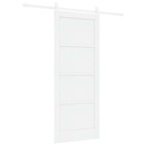 vidaXL Schiebet&uuml;r Wei&szlig; 83 x 202 cm Massives Kiefernholz