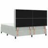 vidaXL Boxspringbett mit Matratze mit LED Hellgrau 180 x 200 cm Samt