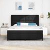 vidaXL Boxspringbett mit Matratze Schwarz 180 x 200 cm Stoff
