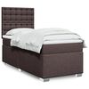 vidaXL Boxspringbett mit Matratze Dunkelbraun 80x200 cm Stoff