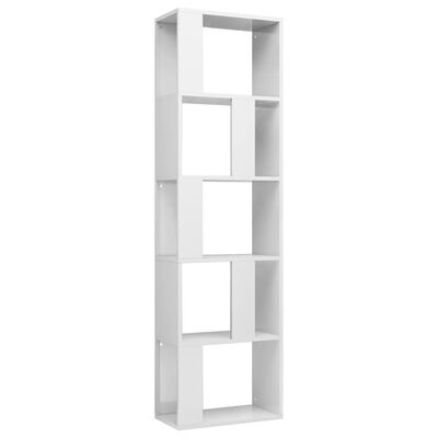 vidaXL Bücherregal/Raumteiler Hochglanz-Weiß 45x24x159cm Holzwerkstoff