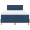 vidaXL Boxspringbett mit Matratze mit Kopfteil Blau 120 x 190 cm Stoff