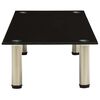 vidaXL TV-Tisch 100x35x17 cm Schwarz Hartglas