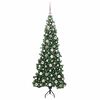 vidaXL Eckiger k&uuml;nstlicher Weihnachtsbaum Gr&uuml;n 180 cm PVC und Metall