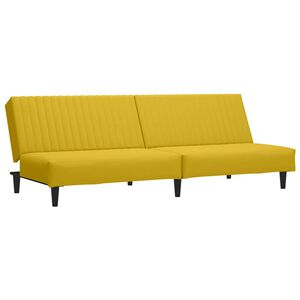 vidaXL Schlafsofa 2-Sitzer Gelb Samt