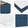 vidaXL Ottoman-Bett mit Matratze Blau 90x190 cm Stoff