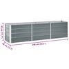 vidaXL Garten-Hochbeet Verzinkter Stahl 240&times;40&times;45 cm Grau