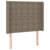 vidaXL Boxspringbett mit Matratze Taupe 90x200 cm Stoff