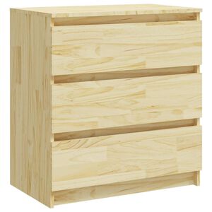 vidaXL Nachtschrank 60x36x64 cm Massivholz Kiefer