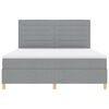 vidaXL Boxspringbett mit Matratze Hellgrau 180 x 200 cm Stoff
