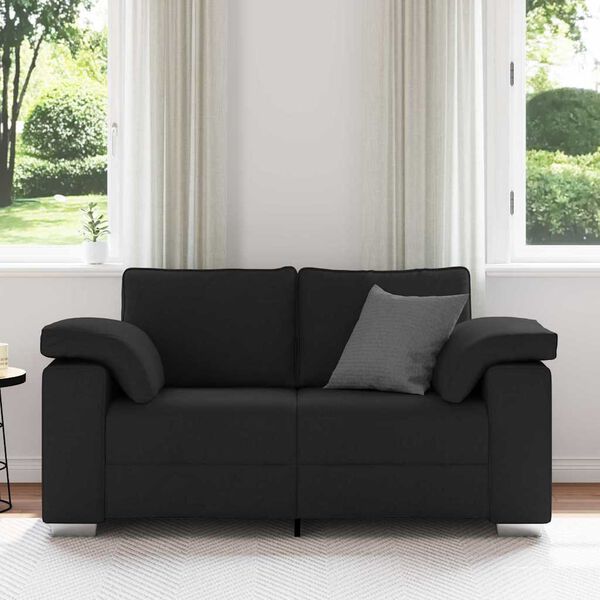 vidaXL Sofa Schwarz 160 x 77 x 82 cm Stoff