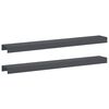 vidaXL Garten-Abdeckprofil 2 stk. 100 x 15 x 5 cm Stahl Anthrazit