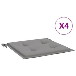vidaXL Gartenstuhl-Kissen 4 Stk. Grau 40x40x4 cm Oxford-Gewebe