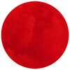 vidaXL Teppich HUARTE Kurzflor Weich und Waschbar Rot &Oslash; 200 cm