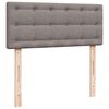 vidaXL Ottomane Bett mit Matratze & LEDs Taupe 120x190 cm Stoff