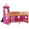 vidaXL Kinderhochbett mit Turm Rosa 80x200 cm Massivholz Kiefer
