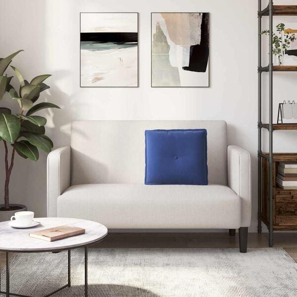 vidaXL R&uuml;ckenkissen Polizeiblau 50 x 45 cm Cordstoff