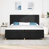 vidaXL LED Boxspringbett mit Matratze Schwarz 200 x 200 cm Stoff