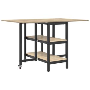 vidaXL Esstisch 122 x 80 x 76,5 cm Holzwerkstoff Sonoma-Eiche