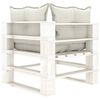 vidaXL 5-tlg. Garten-Lounge-Set Paletten mit Kissen in Beige Holz