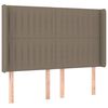 vidaXL Boxspringbett mit Matratze & LED Taupe 140x200 cm Stoff