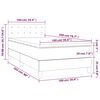 vidaXL Boxspringbett mit Matratze Dunkelblau 100x200 cm Samt